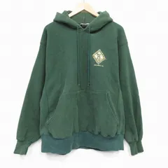 XL/古着 リー Lee 長袖 スウェット パーカー メンズ 90年代 90s WOOD 大きいサイズ USA製 緑 25nov14