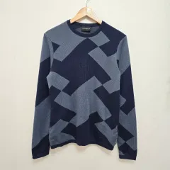 エンポリオアルマーニ パターン ウール ニット 長袖Tシャツ