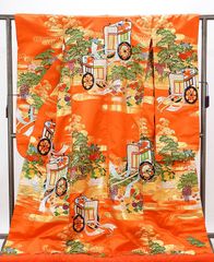 507w4☆引き振袖 掛下 比翼 金彩 地紋 金駒刺繍 結婚式 舞台衣装☆美品 507w4☆引き振袖 掛下 比翼 金彩 地紋 金駒刺繍 結婚式 舞台衣装☆美品