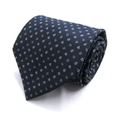 エル ブランド ネクタイ  ドット柄 シルク 日本製 PO メンズ ネイビー ELLE 【中古】