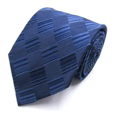 ピエールカルダン ブランド ネクタイ  チェック柄 シルク  PO メンズ ブルー Pierre Cardin 【中古】