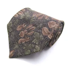 マリオヴァレンティノ ブランド ネクタイ  総柄 植物柄 シルク イタリア製 PO メンズ グリーン MARIO VALENTINO 【中古】