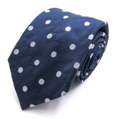 メイル&コー ブランド ネクタイ  ドット柄 シルク  PO メンズ ネイビー MALE & Co 【中古】