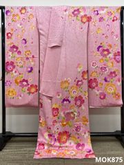 振袖 仮絵羽 ジャパンスタイル 正絹 未仕立て品 八掛付き MOK828 