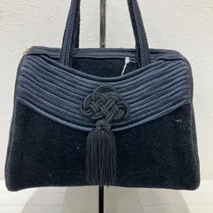 8465　FEILER フェイラー　ハンドバッグ　ブラック　黒　無地　レディース　シンプル　きれいめ　上品　シュニール織り　冠婚葬祭　フォーマル　オケージョン　小さめ　ミニ