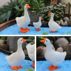 新品未使用 屋外新品 リアル 3 点セット レジン製花壇芝生用ミニ景観装飾 アート風動物彫刻