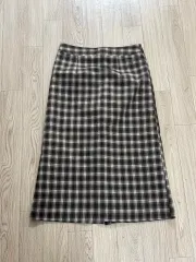 チェック ロングスカート