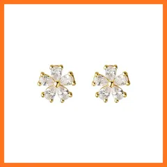 【新品】 桜 ピアス レディース 人気 金属アレルギー対応 ジルコニア 花 スタッド つけっぱなし ゴールド お祝いの日 お誕生日 結婚式 普段使い 桜祭り プレゼント