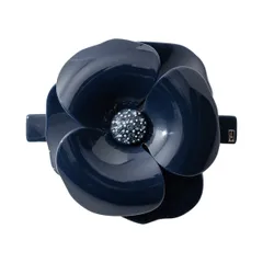 アレクサンドル ドゥ パリ ALEXANDRE DE PARIS アクセサリー ヘアアクセサリー バレッタ フラワー 花 カメリア AA8-11886-18M CAMELIA TIMELESS タイムレス レディース 髪留め ネイビー