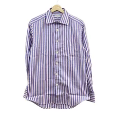 PaulSmith(ポールスミス) 長袖シャツ サイズL メンズ美品  - ライトピンク×ライトパープル×黒 ストライプ