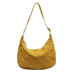 【数量限定】通勤 大容量 通学 軽量 メッセンジャーバッグ レトロ ダウンバッグ シンプル ナイロンバッグ カジュアル ショルダーバッグ おしゃれ 柔らかい 斜め掛けバッグ 無地 レディース ダイヤモンドチェック [MilaCorinna] 洗える