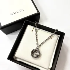 グッチ GUCCI インターロッキングG ネックレス Ag925 Gロゴ モチーフ 4217G 8402 シルバー【鑑定済み】正規品
