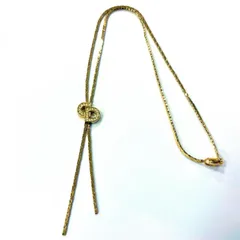 Christian Dior CDロゴラインストーン ネックレス ゴールド ヴィンテージ 鑑定済み 正規品 クリスチャンディオール