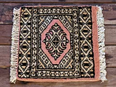 RAGB053 ヴィンテージ ミニラグ トライバルラグ 絨毯 30.5cm×30.5cm