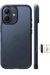 ★TORRAS iPhone 17 用 ケース 指紋防止 耐衝撃 滑り止め 3倍米軍MIL規格 半透明 マット仕上げ 黄ばみ防止 カメラコントロールボタン付き ストラップホール付き ボタン付属  6.3インチ 「Guardian 」 ブラック