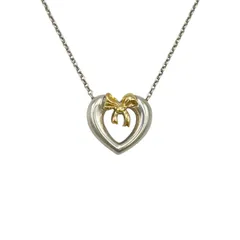 ティファニー TIFFANY&Co. ネックレス ハート リボン シルバー925/K18 レディース