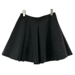 ZARA WOMANザラウーマン タグ付き ボックスプリーツミニスカート sizeM 　/チャコールグレー