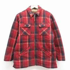 S/古着 ギャップ GAP 長袖 ウール ジャケット メンズ 90年代 90s 赤他 チェック 内側ボア 25nov18