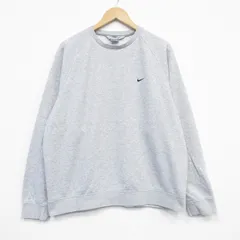XL/古着 ナイキ NIKE 長袖 スウェット メンズ 00年代 00s ワンポイントロゴ ラグラン クルーネック 薄グレー 霜降り 25nov18
