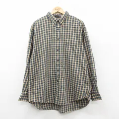 XL/古着 ギャップ GAP 長袖 ブランド シャツ メンズ 00年代 00s 大きいサイズ コットン ボタンダウン ベージュ他 チェック 25nov18