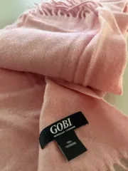 GOBI ゴビ カシミア 100% マフラー ピンク牛乳色