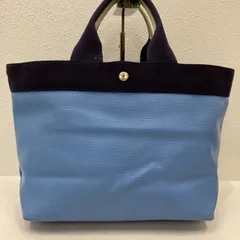 8734　Treasure TOPKAPI　トレジャートプカピ　 ハンドバッグ　リプル　ネオレザー　 ブルー系　青　A4対応　バッグインポーチ　 レディース