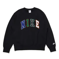 [ナイキ] セットアップ対応 スポーツウェア クラブ メンズ クルー FZ0880 HO24 スウェット トレーナー 上下 上着 刺繍 ロゴ ジム 筋トレ フィットネス トレーニング フリース メンズ 国内正規品 [010：ブラック/(ホワイト)] [2XL]