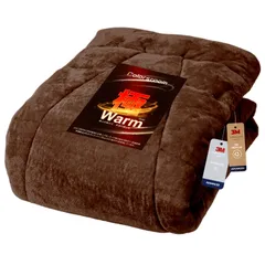 【数量限定】ふわふわ 毛布布団 軽量 静電気防止 毛抜けない 約150×210cm 洗える 【シンサレート+宇宙服断熱素材エアロゲル】 羽毛より暖かい 7層構造 無地 TEIJIN抗菌防臭 冬 シングル ブラウン 超極暖 掛け布団 Colorsroom