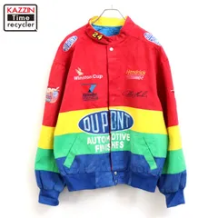 80s vintage コットン レーシングジャケット メンズ 表記Lサイズ