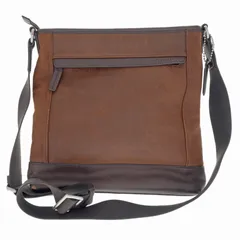 【中古】COACH コーチ F70920 ショルダーバッグ  斜め掛け フロントポケット メンズ  ブラウン