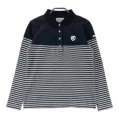 サイズ：1 JACK BUNNY ジャックバニー  長袖ポロシャツ ボーダー柄 ブラック系 [240101603198] ゴルフウェア レディース ストスト