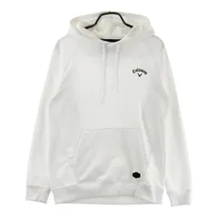 サイズ：M CALLAWAY キャロウェイ  ロゴ刺繍入り 長袖フーディ パーカー  ホワイト系 [240101603225] ゴルフウェア メンズ ストスト