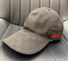 ★NA05186 GUCCI グッチ GG キャンバス シェリー ベースボール キャップ 200035 ブラック