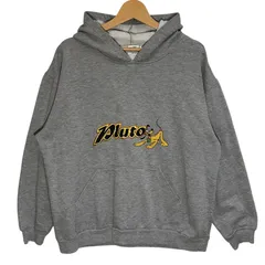 THE DISNEY STORE ディズニーストア キャラクター ミッキー プルート Pluto パーカー フーディー プルオーバー 長袖 フロント刺繡 Taiwan製 Mサイズ グレー