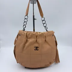 CHANEL （シャネル） ココマーク シルバー金具 フリンジ チョコバー ハンドバッグ 【中古】