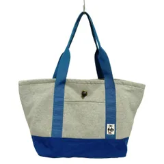 CHUMS(チャムス) トートバッグ - ライトグレー×ブルー コットン