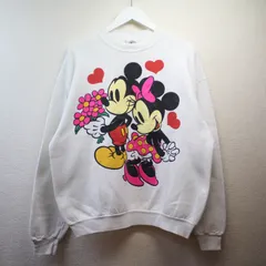 ディズニー Disney スウェット トレーナー ミッキーマウス ミニーマウス キャラクター 古着 vintage