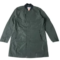 LACOSTE カーキ ジップアップ ロング ジャケット (M) OUT 93*