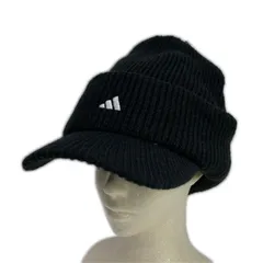 未使用品 アディダスゴルフ adidas GOLF つば付ニット帽 フリー 57~60cm 黒 ブラック COLD. RDYグラフィックビーニー