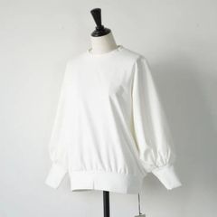 ♡新品タグ付♡ 16Gミラノ編みリボンスリーブニット ホワイト 20SS