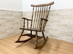 稀少！　美品！柳川家具 創作工房 匠夢楽/たくみむら　ロッキングチェア　送料込 稀少！ 美品！柳川家具 創作工房 匠夢楽/たくみむら ロッキングチェア