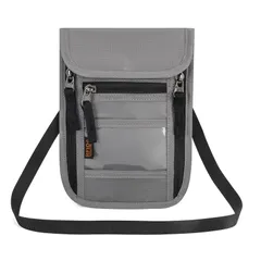 【人気商品】斜め掛け 薄型 パスポート入れ 軽量 大容量 貴重品防犯 長さ調節可能 スリ防止 多機能 コンパクト 海外旅行 セキュリティポーチ ポーチ スキミング防止 首下げ 便利グッズ パスポートケース 男女兼用 [Yukiyumi]