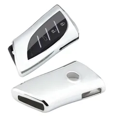 [yoshinari] レクサス 用 LEXUS 用 LC LS UX NX ES LX RZ 専用 高級 キーケース キーカバー (キーケース単品、シルバー)