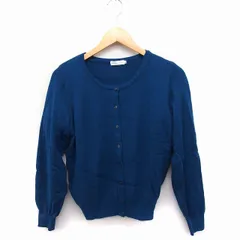 アースミュージック&エコロジー EARTH MUSIC & ECOLOGY アンサンブル ニット カーディガン インナーニット レース M ブルー 青 グリーン 緑 /FT17