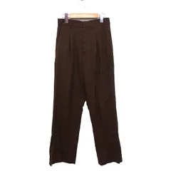 ローリーズファーム LOWRYS FARM ストレート パンツ センタープレス シンプル タック 裾スリット M コーヒーブラウン 茶 /HT34