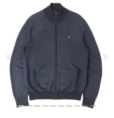 ポロラルフローレン ネイビー ニット ジップアップ カーディガン