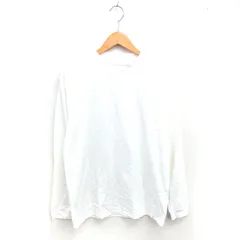 ナノユニバース nano universe カットソー Tシャツ モックネック 薄手 無地 シンプル 長袖 L ホワイト 白 /TT