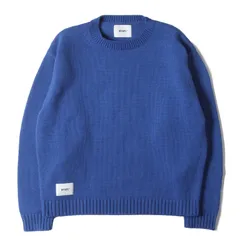 WTAPS ダブルタップス ニット ブルー サイズ:4 | 24AW ロゴ刺繍 オーバーサイズ クルーネック ニット (SIGN / SWEATER / POLY) | トップス セーター プルオーバー【メンズ】【中古】のサムネイル