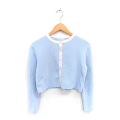 セルフォード CELFORD カーディガン ニット ハイゲージ 長袖 F ライトブルー 青 /TT