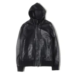 LITHIUM HOMME リチウムオム ジャケット ブラック 黒 サイズ:44 | ラムレザー パーカー (LAMB LEATHER PARKA) | MADE IN JAPAN | アウター ブルゾン 上着【メンズ】【中古】のサムネイル
